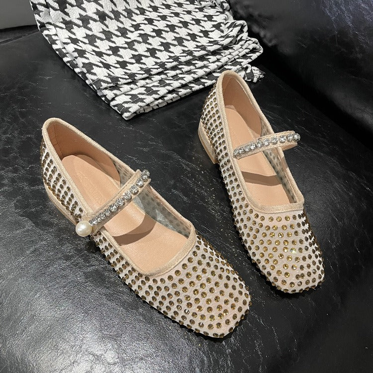 Chic Embellished Mary Janes Shoes
