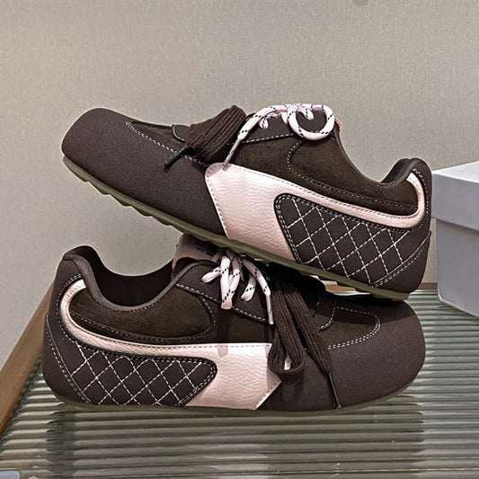Contrast Flat Sneakers