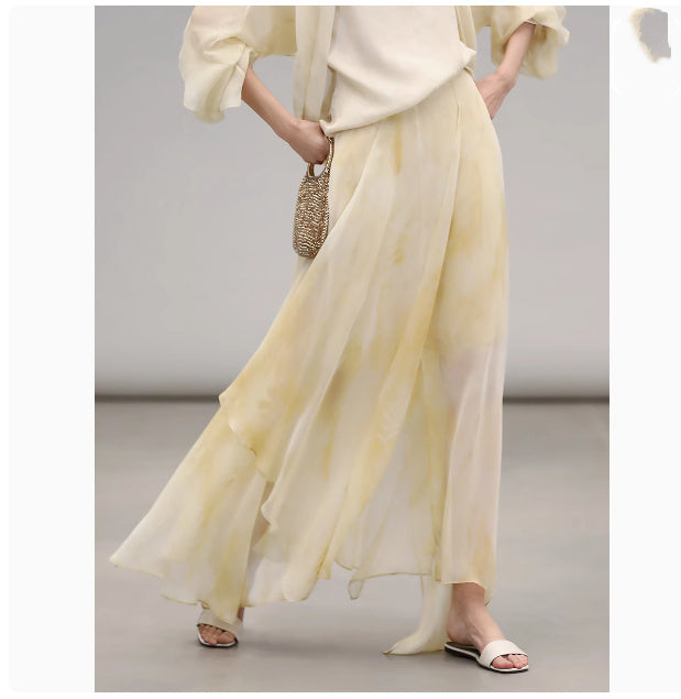 Gentle Irregular Swing Skirt Vacation Style