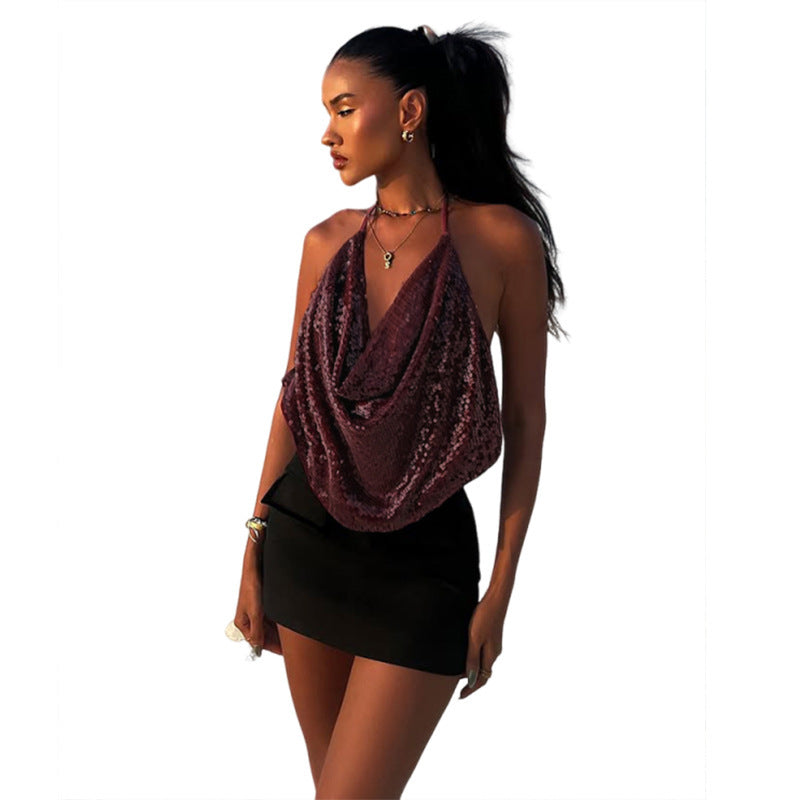 Backless Lace-Up Top