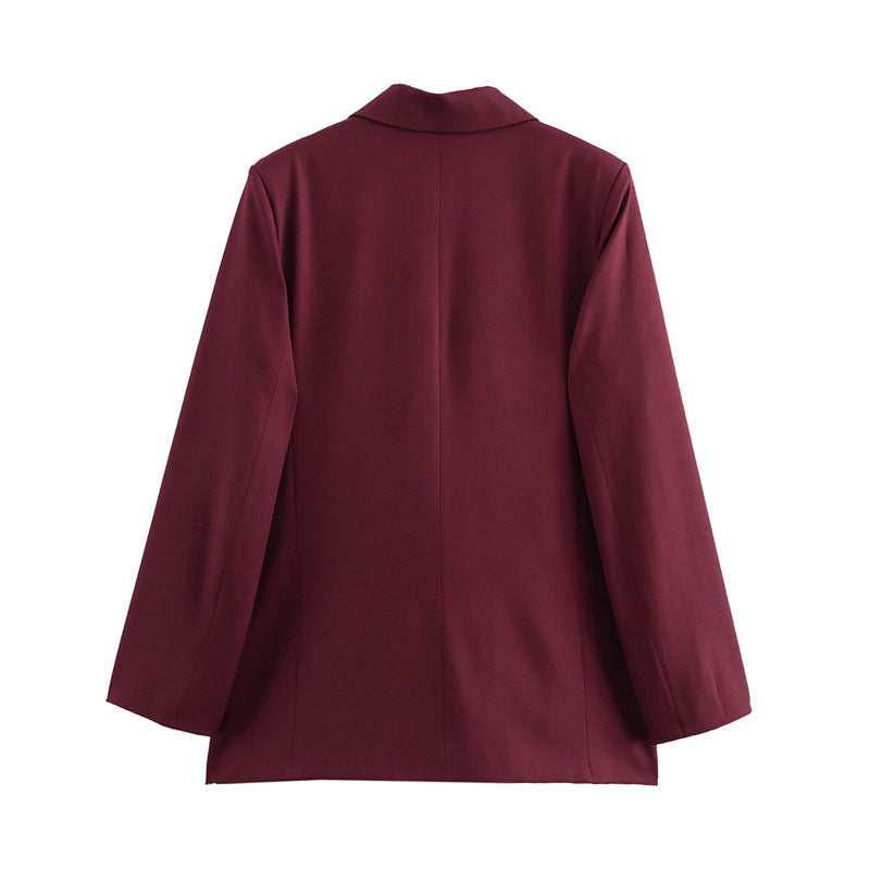 Refined Edge Loose Fit Lapel Suit Jacket