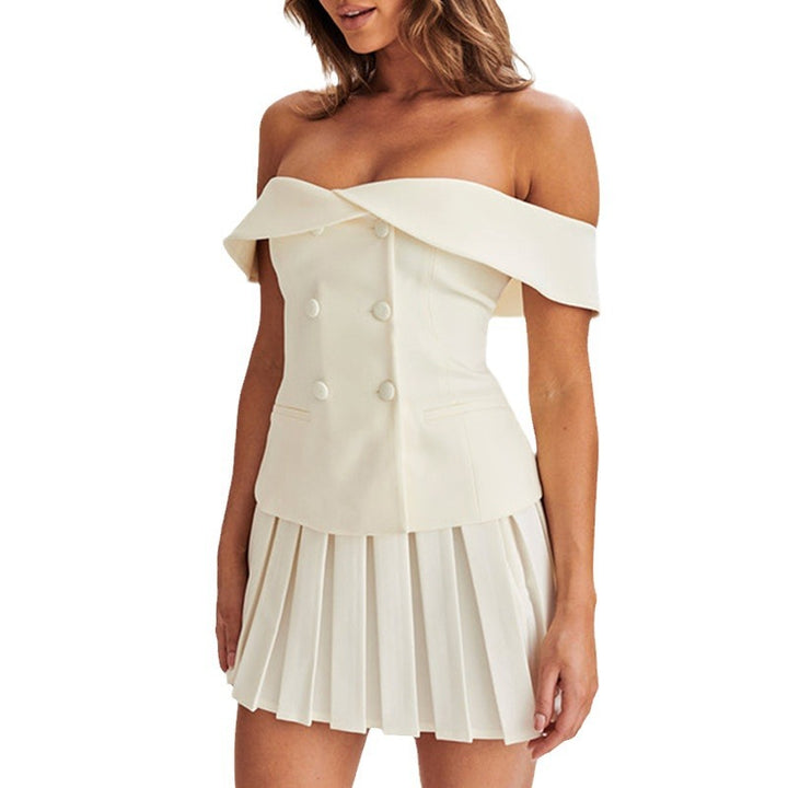 Elegant Double-Breasted Two Piece Set