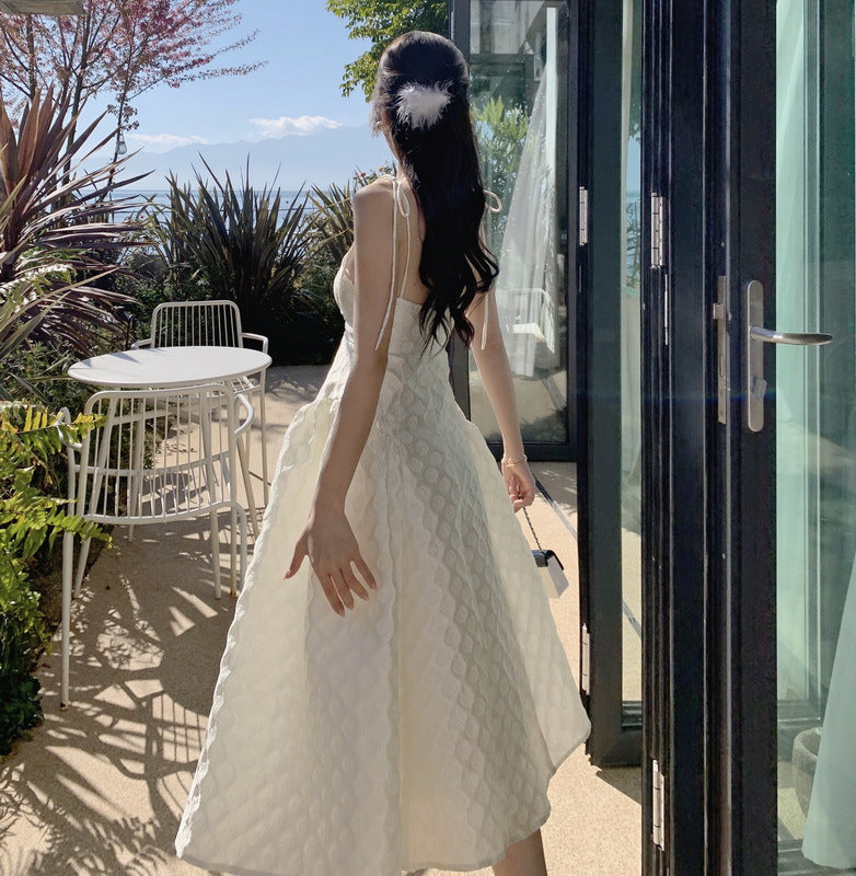 Elegant Summer Jacquard Dress