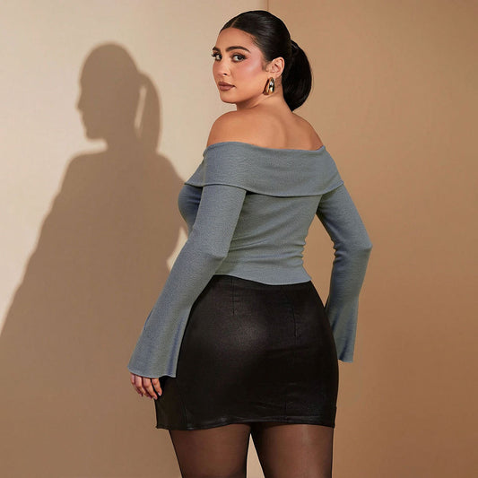 Slim Fit Slimming Long Sleeves Bottoming Top