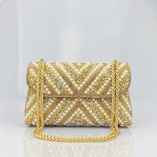 Elegant Inlaid Diamond Handbag