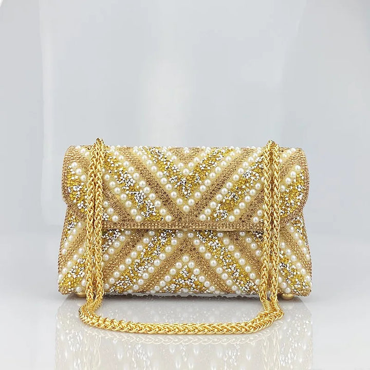 Elegant Inlaid Diamond Handbag