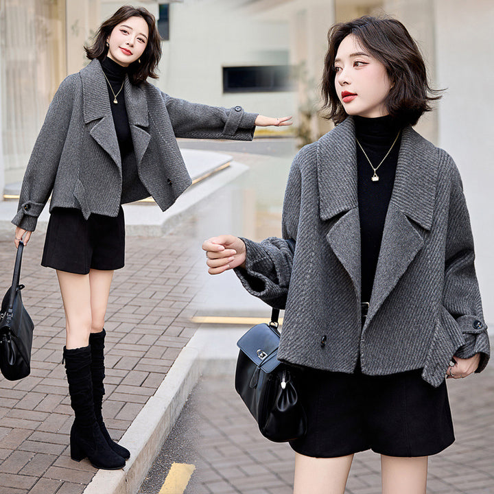 New autumn and winter style versatile double-sided woolen coat