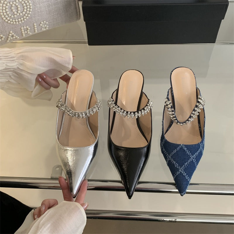 Glamorous Rhinestone Mules