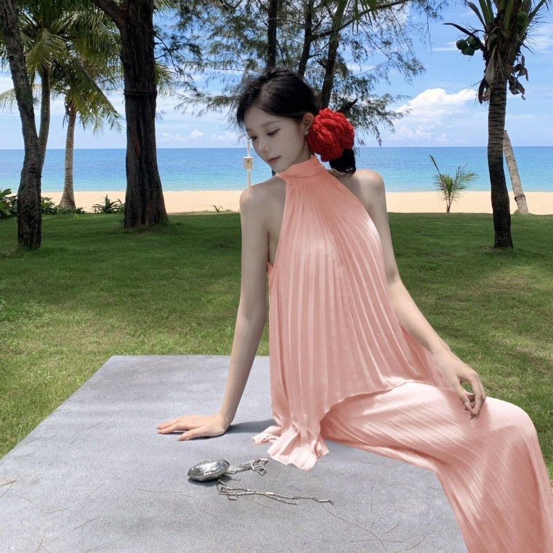 Elegant pink two piece off shoulder set