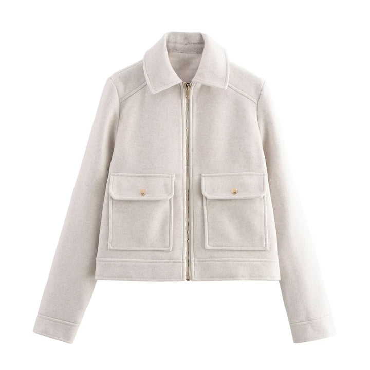 Urban Chic Wool Blend Zipper Jacket