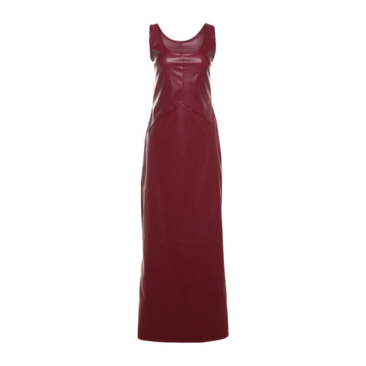 Luxury Leather Evening Dress