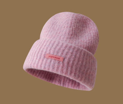 Girls Loose Design Woolen Cap Slimming Face-looking Small Warm Hat
