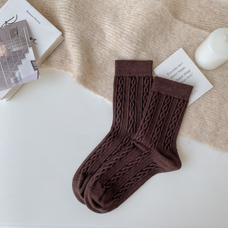 Women's Socks Japanese Style Knitting Twist