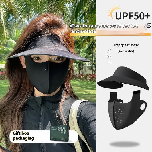 Air Top Sun Hat Women's UV Protection Summer Face Mask Face Mask