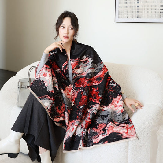Autumn And Winter High Sense Office Shawl Dual-use Korean Style