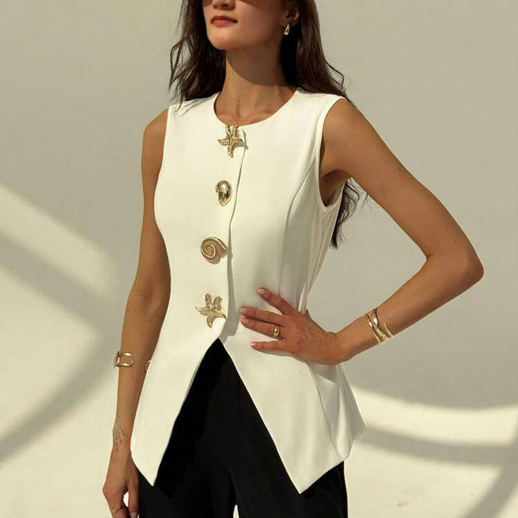 New British Artistic Temperament V-neck Vest Vest Loose All-matching