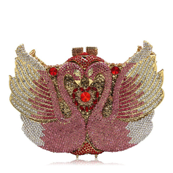 Swan Studded Diamond Dinner Bag