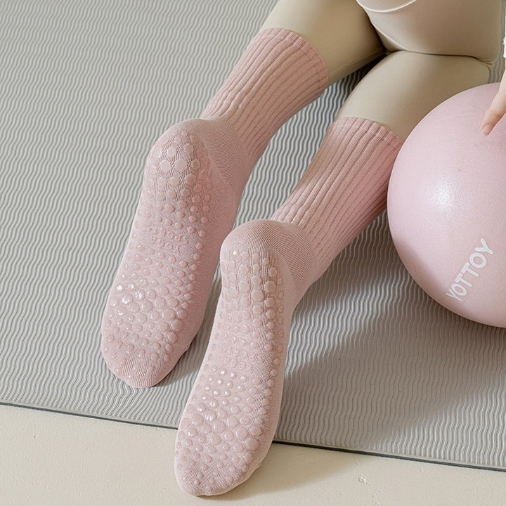 Women's Pilates Mid-calf Silicone Non-slip Yoga Socks