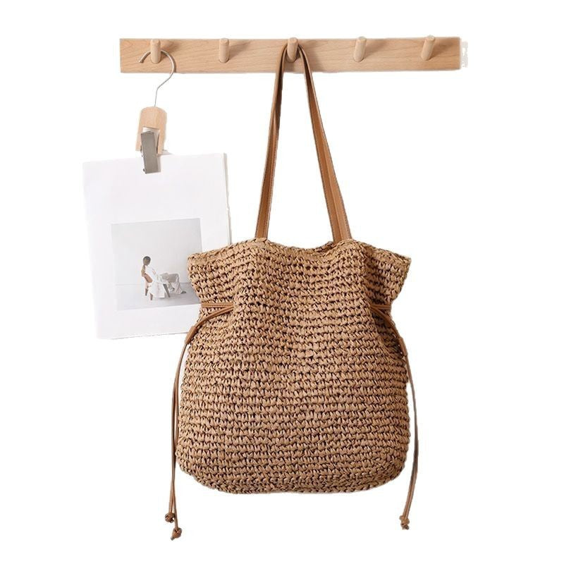 Chic Knitted Straw Tote Bag