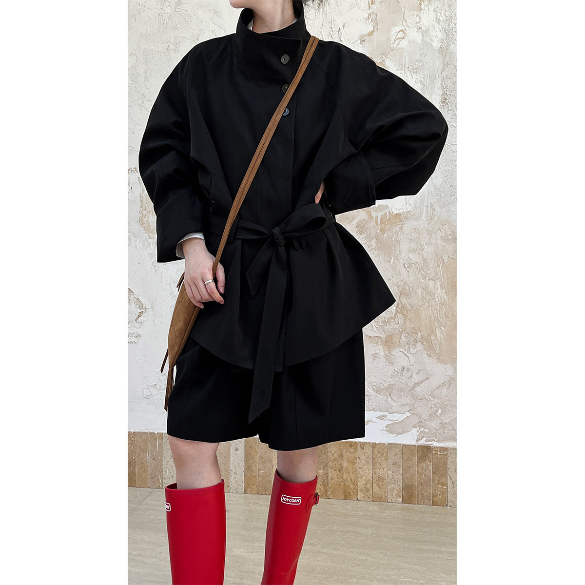 City Luxe Short Belted Trench Jacket