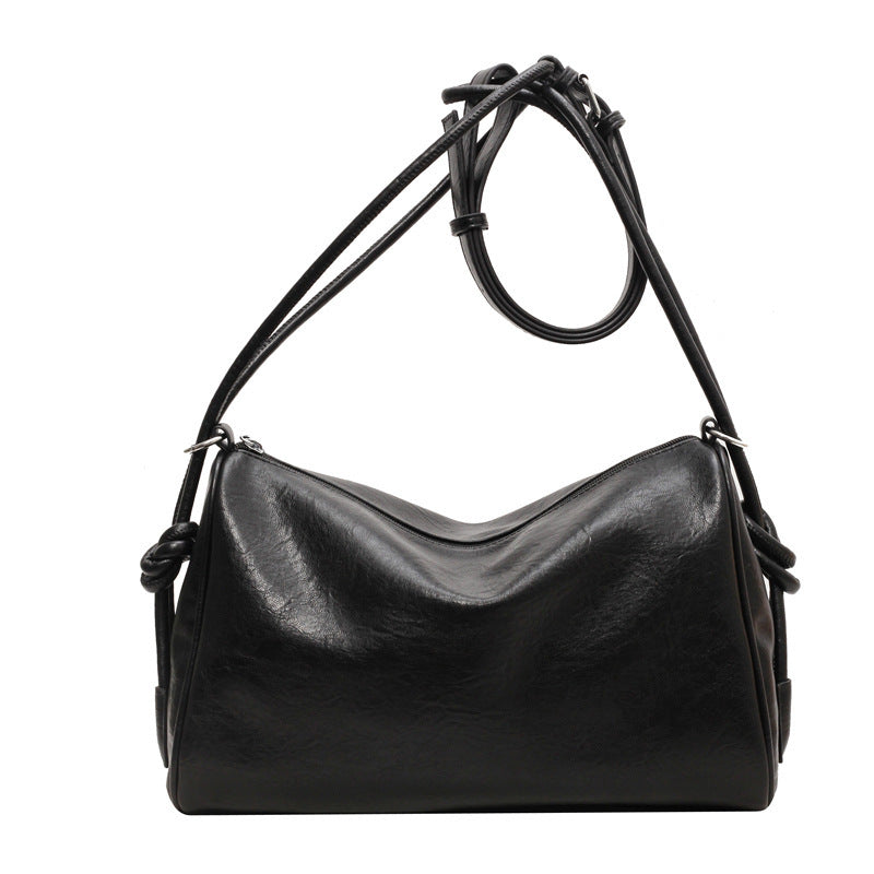 Simple Texture Hobo Fashion All-matching Large Crossbody Bag