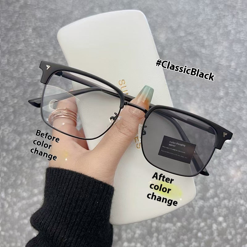 Korean Version HD Eye Protection Anti-Blue Ray Plain Glasses