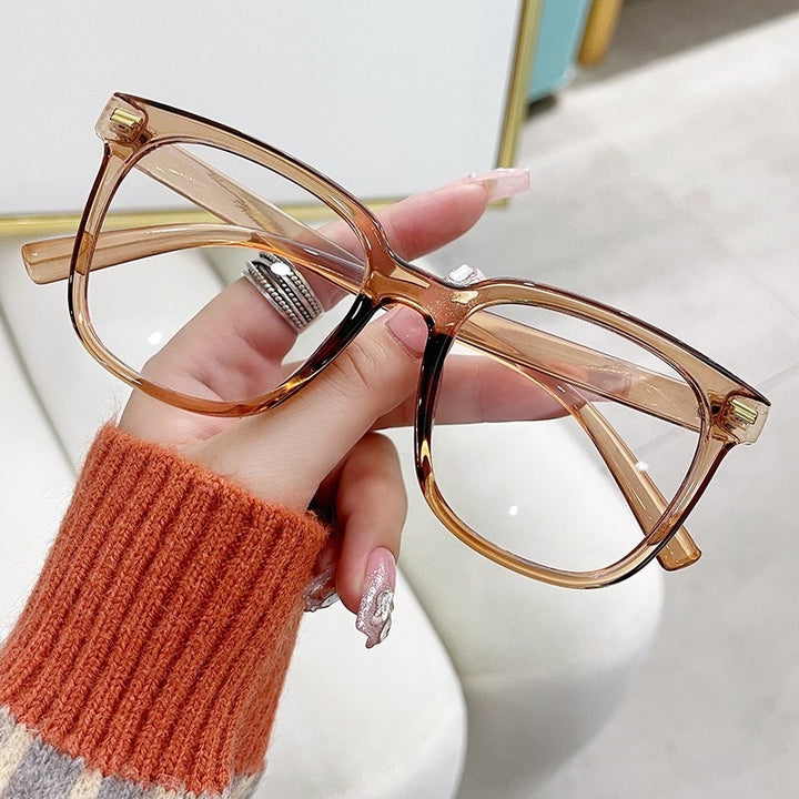 Anti-blue Light Glasses Fashion Large Rim Myopia Glasses
