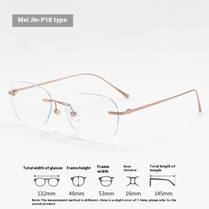 Fashion Graceful Personality Frameless Glasses Women