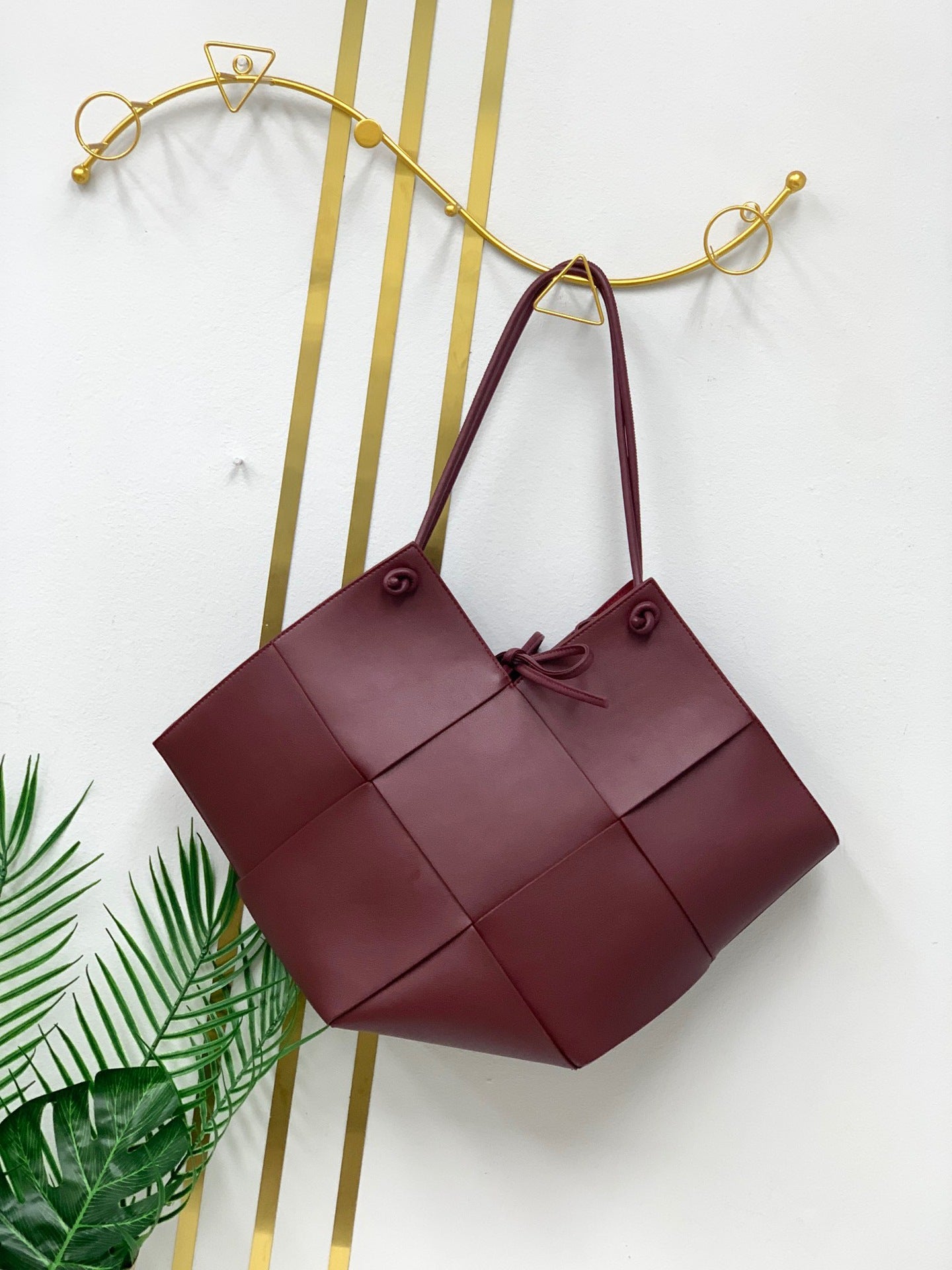 Woven Leather Shoulder Bag