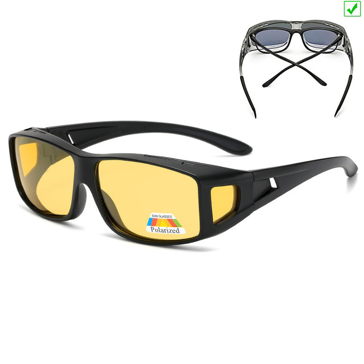 New Fashion Outdoor Myopia Set Of Glasses Night Vision Yellow Film