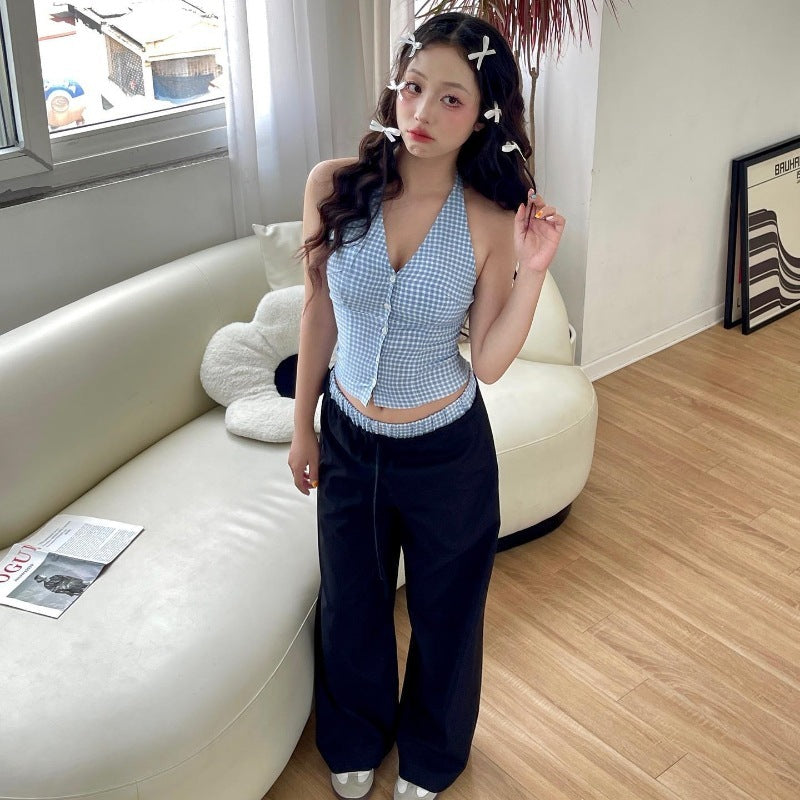 Vest Summer Casual Loose Lace Trousers Suit Women