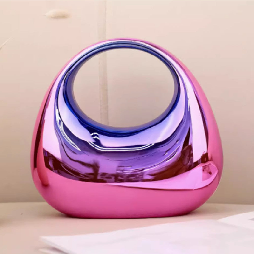 Candy Colored Cloud Shell Shiny Acrylic Moon Box Crossbody Bag