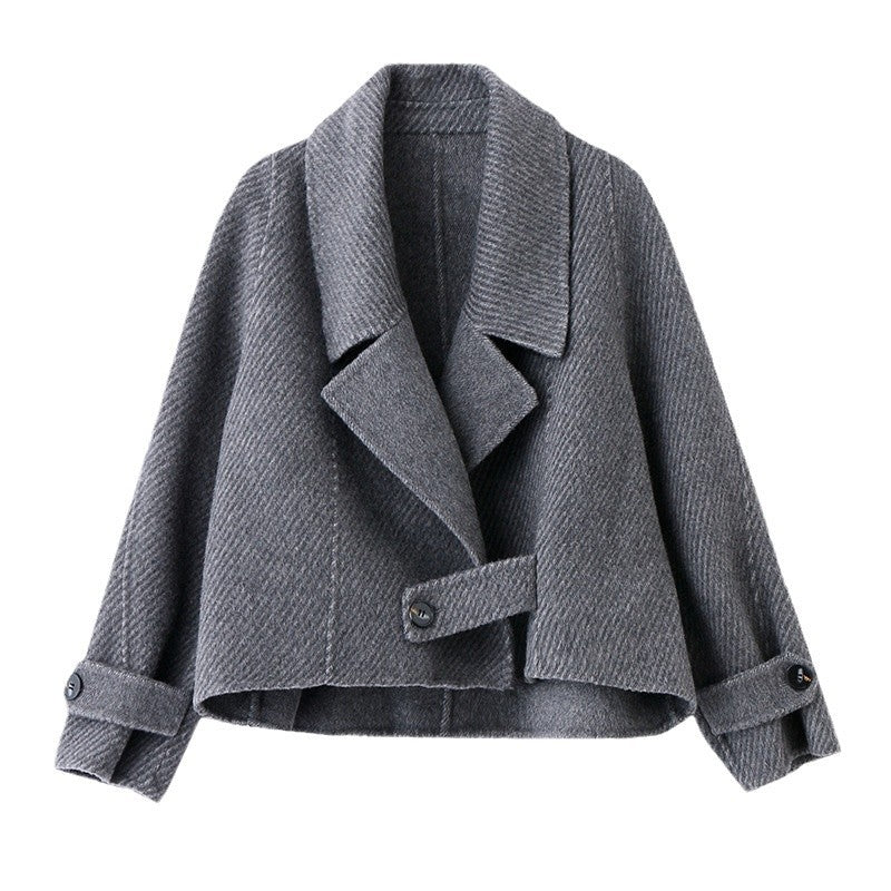 New autumn and winter style versatile double-sided woolen coat