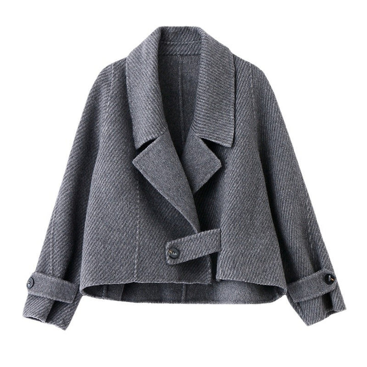 New autumn and winter style versatile double-sided woolen coat