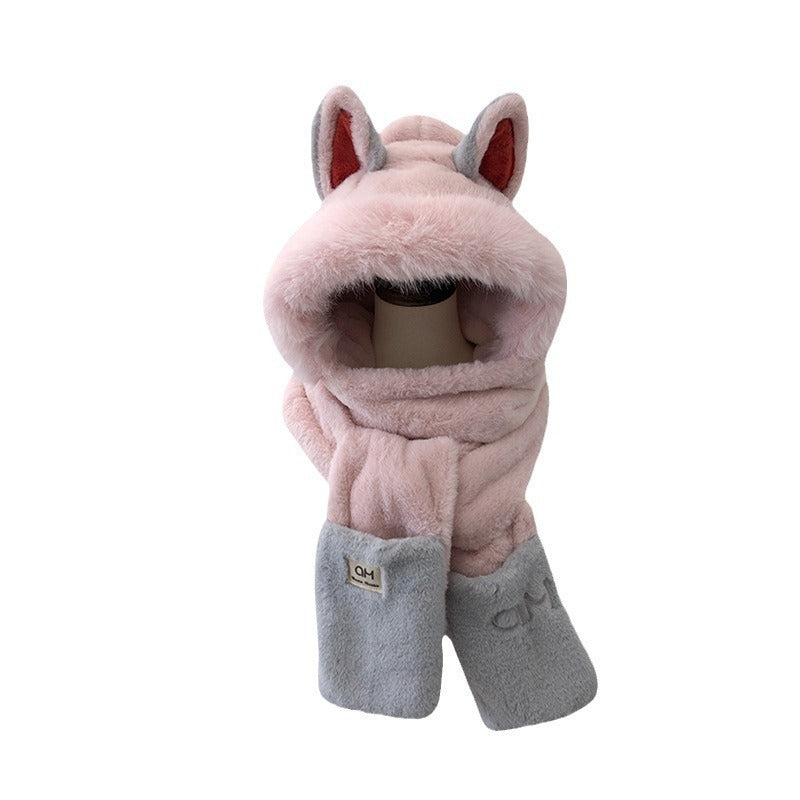 Winter Female Warm Cartoon Ear Protection Plush Bonnet