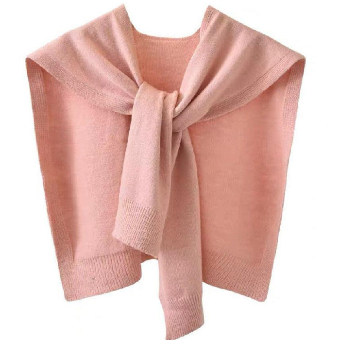 Women's Cored Yarn Knitted Shawl Spring Autumn Outerwear Waistcoat
