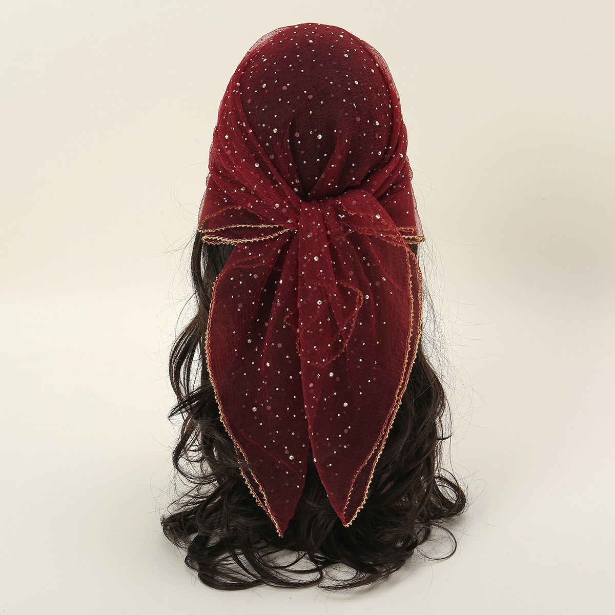 Hot Drilling Temperament Wild Fashion Decorative Silk Scarf