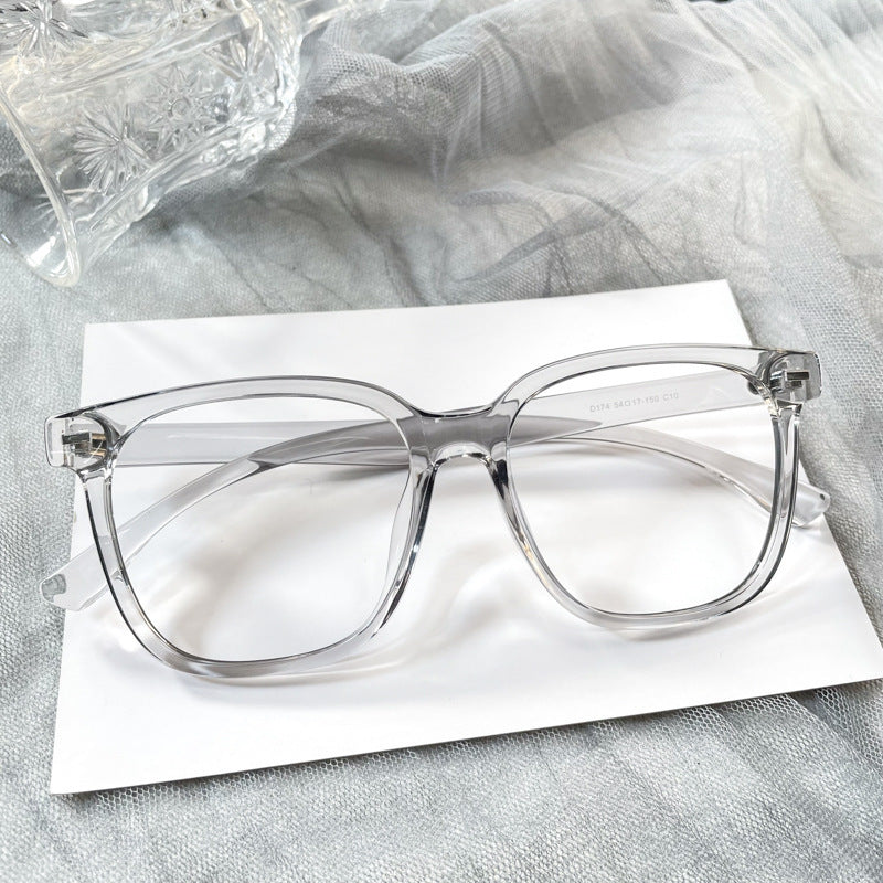 Street Snap Fashion Decorative Plain Black Frame Glasses Female