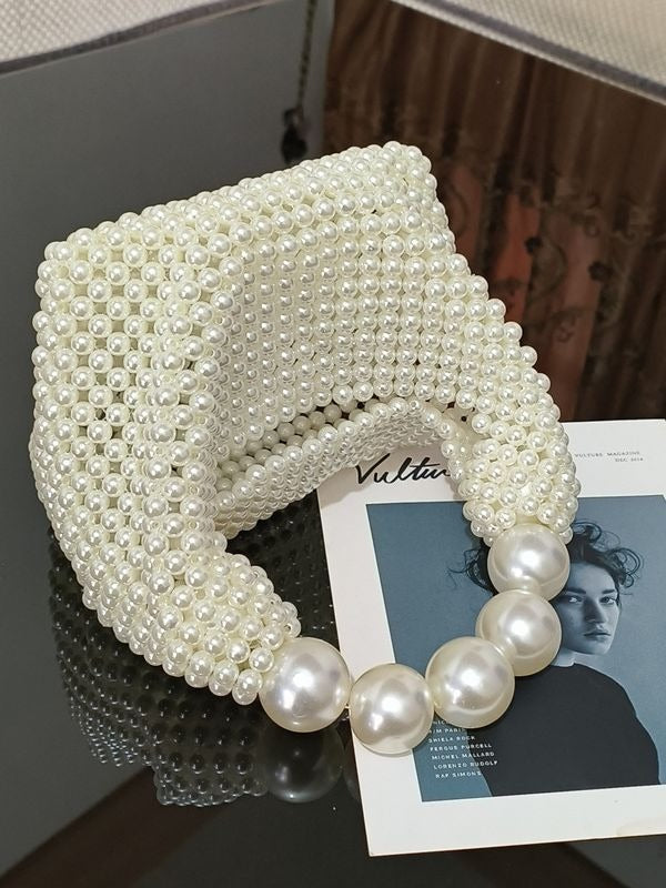 Handwoven Pearl Beaded Bag