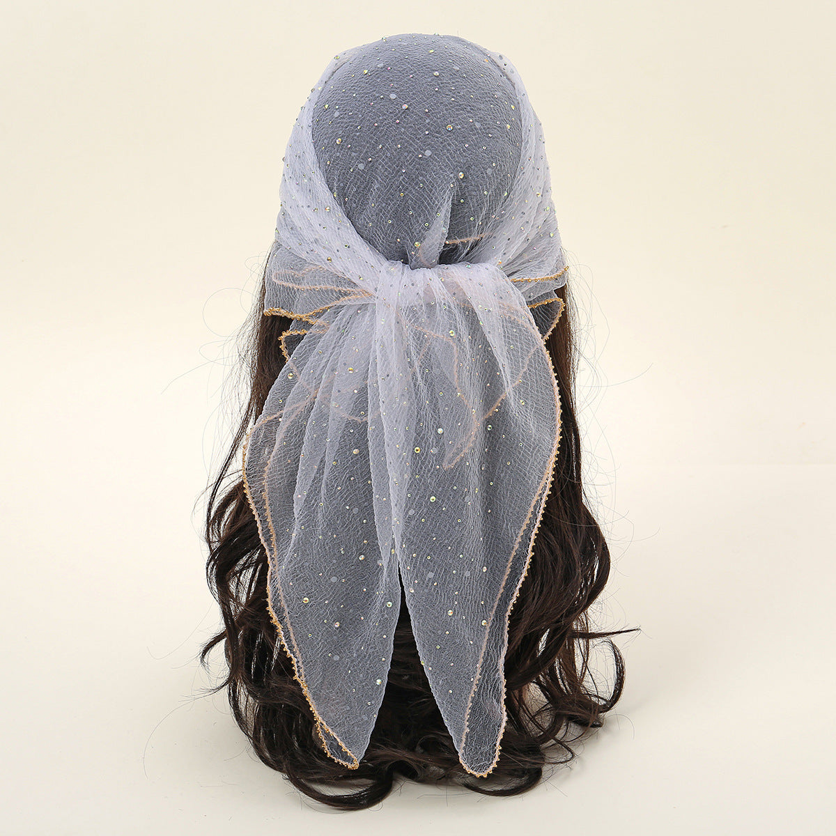 Hot Drilling Temperament Wild Fashion Decorative Silk Scarf