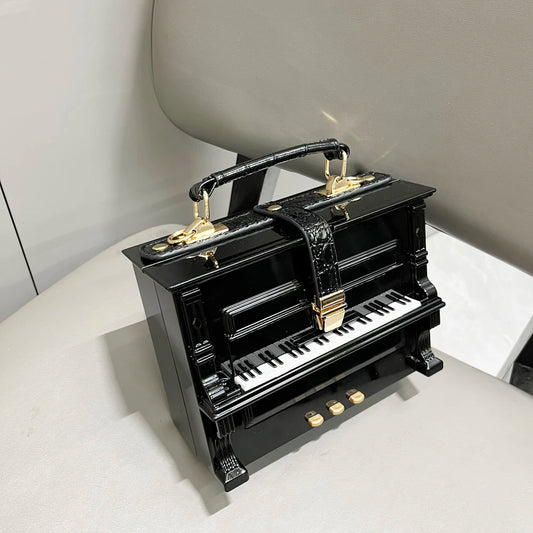 Elegant Piano Top Handle Bag