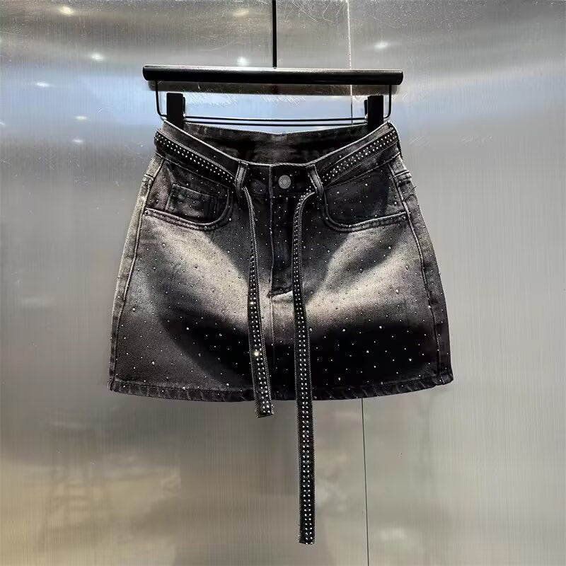 Denim Wide Leg A- Line Skirt