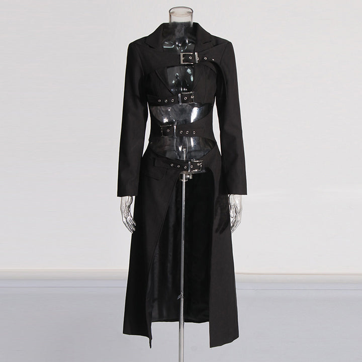 Noir Vibes Deconstructed Long Suit Jacket