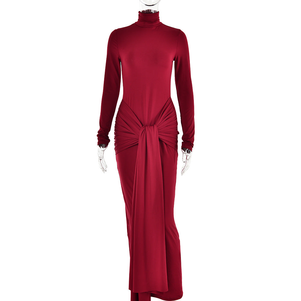 Elegant Turtleneck Bandage Bodycon Dress
