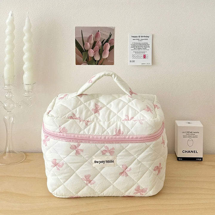 Cute Bow Flower Makeup Bag