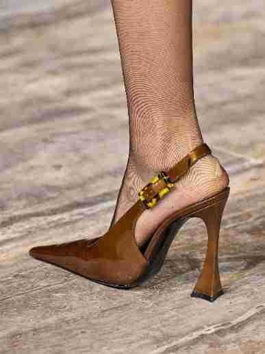 Elegant Patent Fake Leather Heels