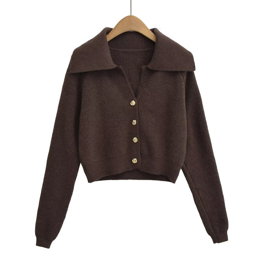 Women's Retro Soft Glutinous Sweater Coat Top