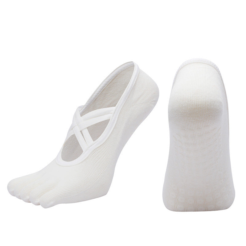 Cross-border Women's Non-slip Five-finger Yoga Socks Live Broadcast Body Dance Aerobics Pilates Fitness Sports Socks
