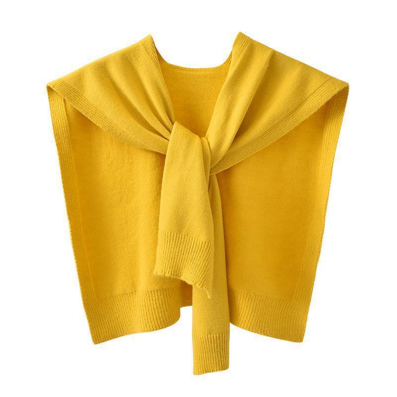 Core-spun Yarn Knitted Shawl Spring Autumn Outerwear Waistcoat
