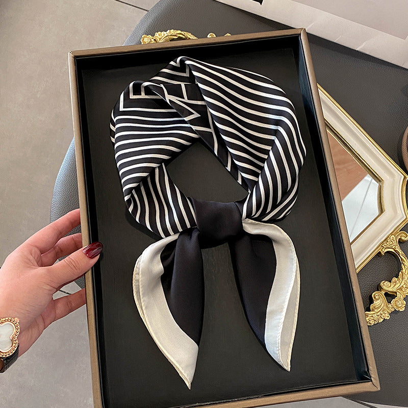 Stewardess Neck Protection Business Wear Matching Shirt Thin Scarf